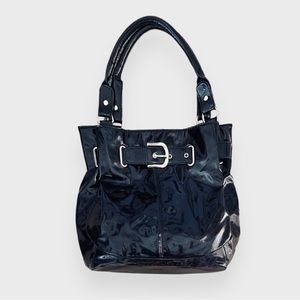 Black Patent Leather Purse | Gold Hardware | Snap Closure | $30